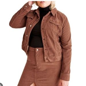 NWT Warp & Weft brown Courderoy Jacket xs